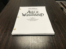 Load image into Gallery viewer, Alice In Wonderland Movie Script Reprint Full Screenplay Full Script Burton