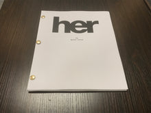 Load image into Gallery viewer, HER Movie Script Reprint Full Screenplay Full Script Joaquin Phoenix