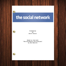 Load image into Gallery viewer, The Social Network Movie Script Reprint Full Screenplay Full Script Aaron Sorkin