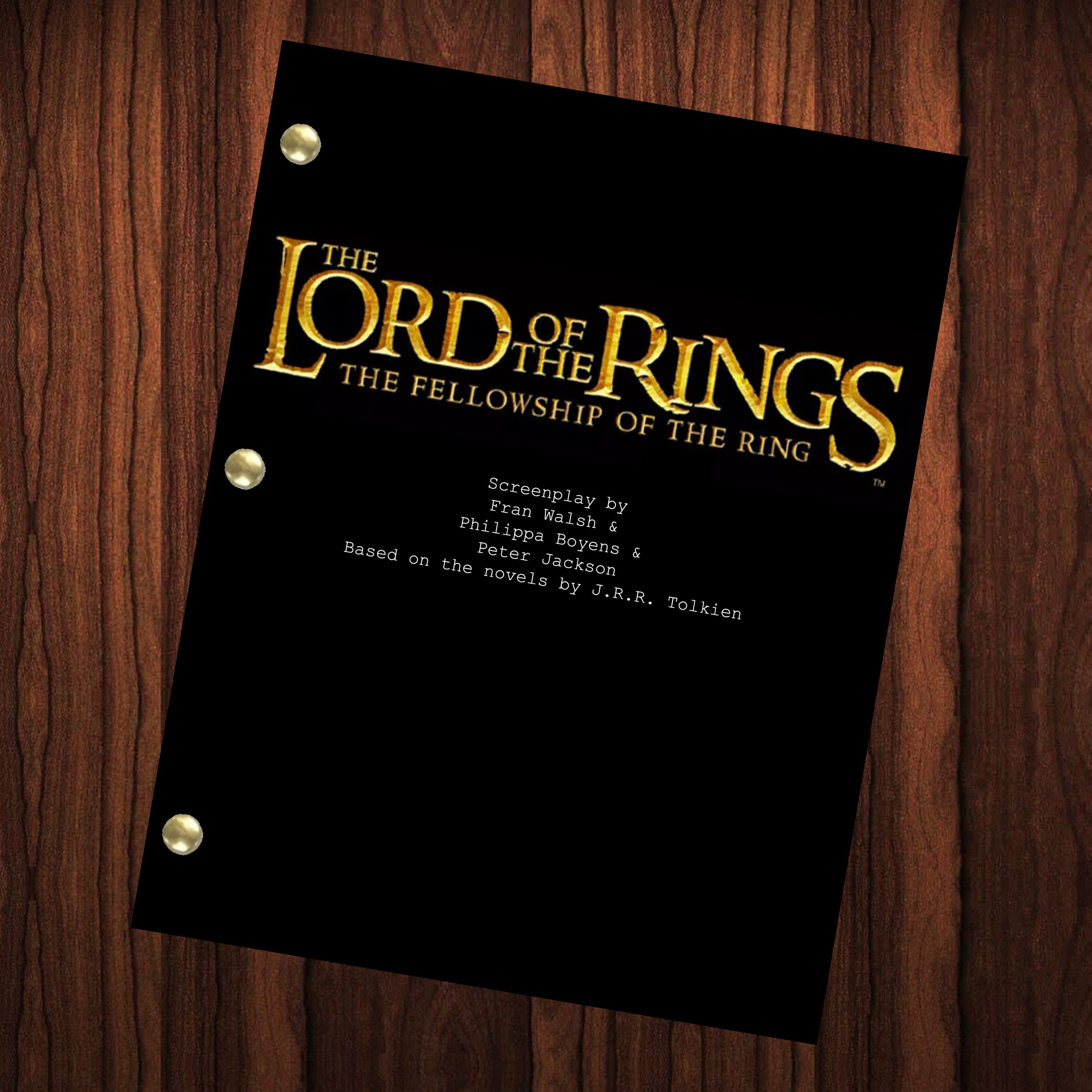 lord of the rings fellowship of the ring movie script