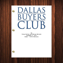 Load image into Gallery viewer, Dallas Buyers Club Movie Script Reprint Full Screenplay Full Script