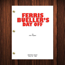 Load image into Gallery viewer, Ferris Bueller's Day Off Movie Script Reprint Full Screenplay Full Script