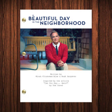 Load image into Gallery viewer, A Beautiful Day in the Neighborhood Movie Script Reprint Full Screenplay Full Script Fred Rogers
