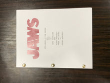 Load image into Gallery viewer, Jaws Movie Script Reprint Full Screenplay Full Script
