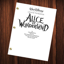 Load image into Gallery viewer, Alice In Wonderland Movie Script Reprint Full Screenplay Full Script Burton