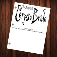 Load image into Gallery viewer, Corpse Bride Movie Script Reprint Full Screenplay Full Script