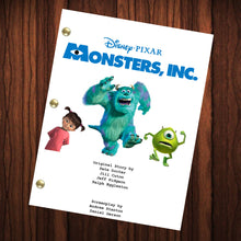 Load image into Gallery viewer, Monsters Inc. Movie Script Reprint Full Screenplay Full Script Disney Pixar