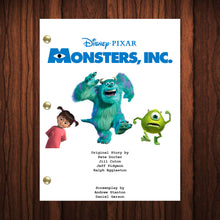Load image into Gallery viewer, Monsters Inc. Movie Script Reprint Full Screenplay Full Script Disney Pixar
