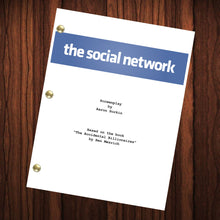 Load image into Gallery viewer, The Social Network Movie Script Reprint Full Screenplay Full Script Aaron Sorkin