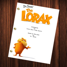 Load image into Gallery viewer, The Lorax Movie Script Reprint Full Screenplay Full Script Dr. Seuss