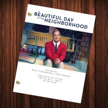 Load image into Gallery viewer, A Beautiful Day in the Neighborhood Movie Script Reprint Full Screenplay Full Script Fred Rogers
