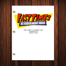Load image into Gallery viewer, Fast Times At Ridgemont High Movie Script Reprint Full Screenplay Full Script
