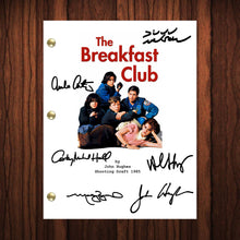 Load image into Gallery viewer, The Breakfast Club Movie Script Reprint Autographed Cast Signed Full Screenplay Full Script