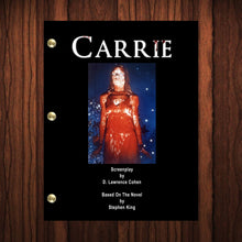Load image into Gallery viewer, Carrie Movie Script Reprint Full Screenplay Full Script Carrie Stephen King Movie