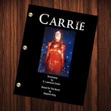 Load image into Gallery viewer, Carrie Movie Script Reprint Full Screenplay Full Script Carrie Stephen King Movie