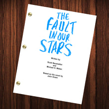 Load image into Gallery viewer, The Fault in Our Stars Movie Script Reprint Full Screenplay Full Script Ansel Elgort Shailene Woodley John Green