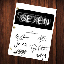 Load image into Gallery viewer, Seven Se7en Autographed Signed Movie Script Reprint Brad Pitt Morgan Freeman Gwyneth Paltrow Autograph Reprint Full Screenplay Full Script