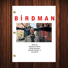 Load image into Gallery viewer, Birdman Movie Script Reprint Full Screenplay Full Script Michael Keaton Edward Norton Emma Stone Naomi Watts Zach Galifianakis