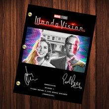 Load image into Gallery viewer, WandaVision Autographed Signed Script Transcript Reprint Pilot Episode Full Transcript Full Script Wanda Vision  Elizabeth Olsen The Vision