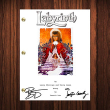 Load image into Gallery viewer, Labyrinth Movie Signed Autographed Script Full Screenplay Full Script Reprint David Bowie Jennifer Connelly
