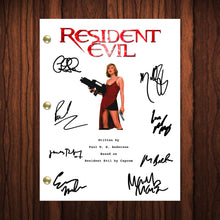 Load image into Gallery viewer, Resident Evil Autographed Signed Script Reprint Milla Jovovich Signed Cast Autograph Reprint Full Screenplay