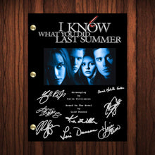 Load image into Gallery viewer, I Know What You Did Last Summer Autographed Signed Script Reprint Cast Signed Autograph Reprint Full Screenplay Jennifer Love Hewitt