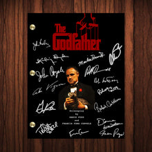 Load image into Gallery viewer, The Godfather Autographed Signed Movie Script Reprint Marlon Brando Al Pacino Autograph Reprint Full Screenplay Full Script