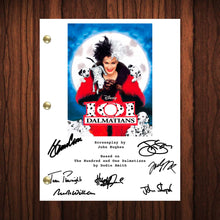 Load image into Gallery viewer, 101 Dalmatians Autographed Signed Movie Script Reprint  Cruella Glenn Close Autograph Reprint Full Screenplay Full Script