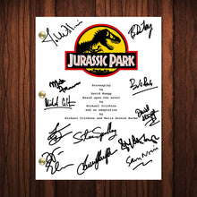 Load image into Gallery viewer, Jurassic Park Signed Autographed Script Full Screenplay Full Script Reprint Dr. Alan Grant Dr. Ellie Sattler Dr. Ian Malcolm
