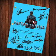 Load image into Gallery viewer, Captain America Movie Script Autographed Script Full Screenplay Full Script Reprint Iron Man Captain America Stan Lee Chris Evans