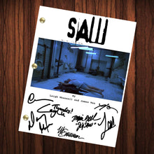 Load image into Gallery viewer, Saw Movie Autographed Signed Movie Script Reprint Full Screenplay Full Script  Tobin Bell  Signed Autographed Jigsaw Killer Horror Film