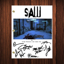 Load image into Gallery viewer, Saw Movie Autographed Signed Movie Script Reprint Full Screenplay Full Script  Tobin Bell  Signed Autographed Jigsaw Killer Horror Film