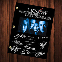 Load image into Gallery viewer, I Know What You Did Last Summer Autographed Signed Script Reprint Cast Signed Autograph Reprint Full Screenplay Jennifer Love Hewitt
