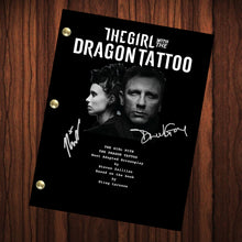 Load image into Gallery viewer, Daniel Craig Rooney Mara Autographed Signed The Girl With The Dragon Tattoo Movie Script Reprint  Autograph Full Screenplay
