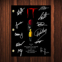 Load image into Gallery viewer, IT Movie Autographed Signed Movie Script Reprint Full Screenplay Full Script Stephen King Bill Skarsgård Pennywise Killer Horror Film