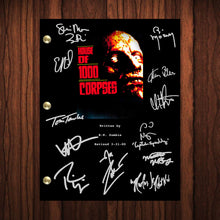 Load image into Gallery viewer, House of 1000 Corpses Movie Autographed Signed Movie Script Reprint Full Screenplay Rob Zombie Sid Haig Full Script  Killer Horror Film