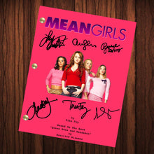 Load image into Gallery viewer, Mean Girls Autographed Signed Movie Script Reprint Lindsay Lohan Rachel McAdams Regina George Autograph Reprint Full Screenplay Full Script