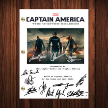 Load image into Gallery viewer, The Winter Soldier Signed Autographed Script Full Transcript Reprint Captain America Chris Evans Stan Lee  Avengers