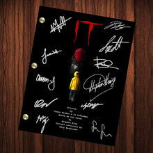 Load image into Gallery viewer, IT Movie Autographed Signed Movie Script Reprint Full Screenplay Full Script Stephen King Bill Skarsgård Pennywise Killer Horror Film