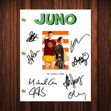 Load image into Gallery viewer, Juno Autographed Signed Movie Script Reprint Diablo Cody Michael Cera Autograph Reprint Full Screenplay Full Script Elliot Page