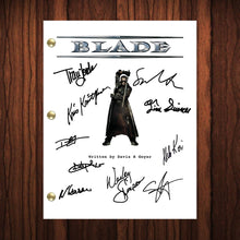 Load image into Gallery viewer, Blade Autographed Signed Script Reprint Signed Cast Autograph Reprint Full Screenplay Wesley Snipes