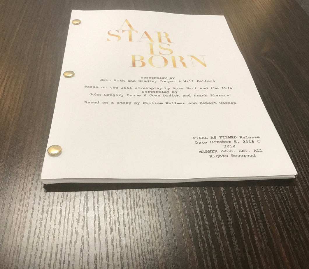 A Star Is Born Movie Script Reprint Full Screenplay Full Script