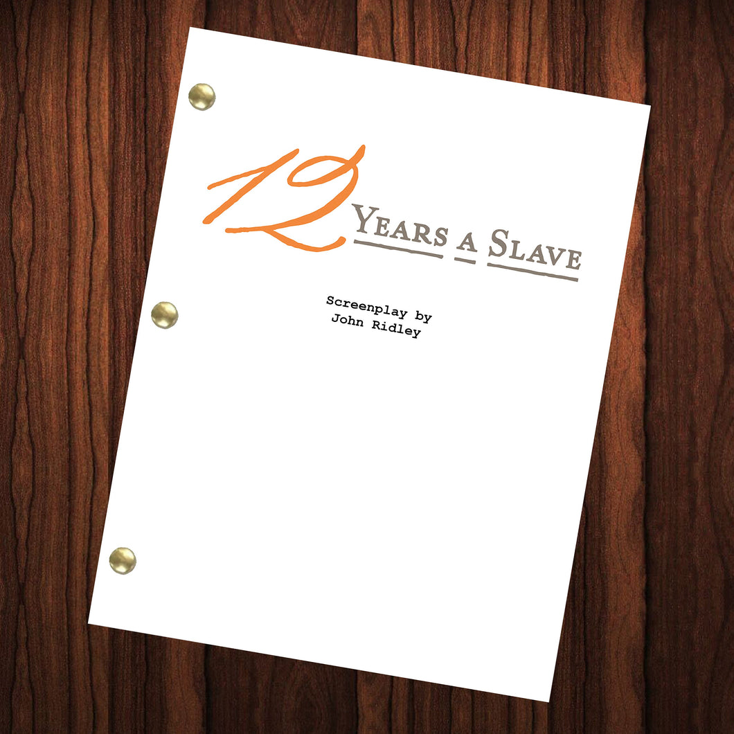 12 Years a Slave Movie Script Reprint Full Screenplay Full Script