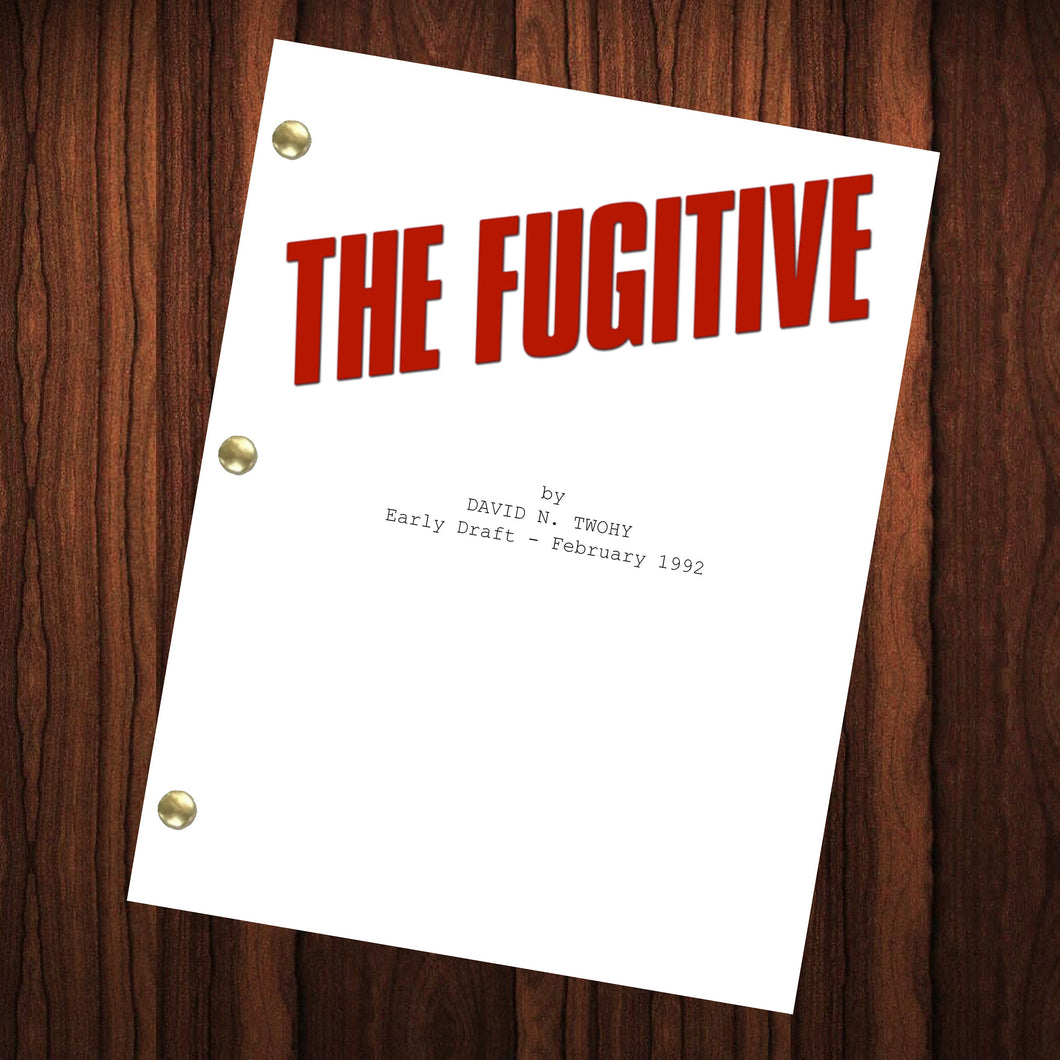 The Fugitive Movie Script Reprint Full Screenplay Full Script