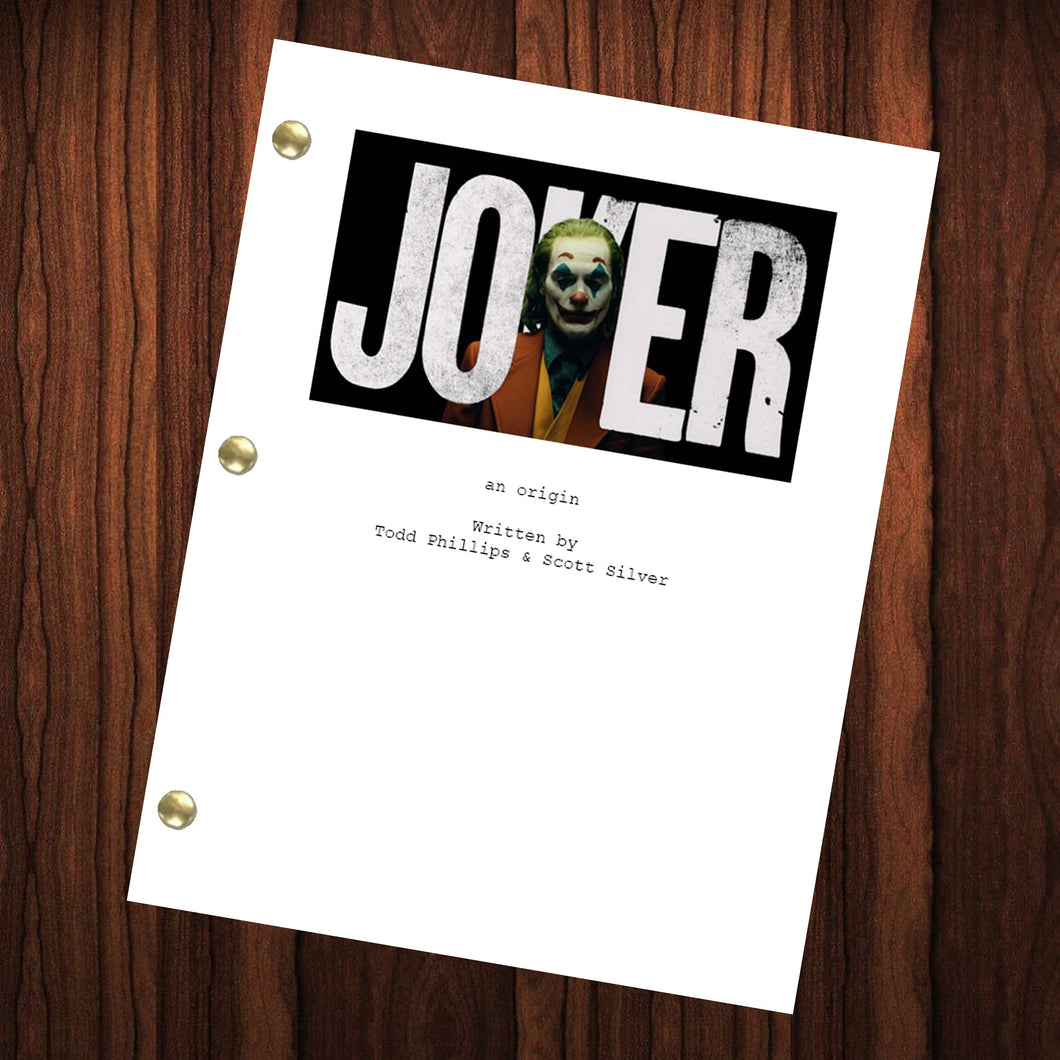 Joker Movie Script Reprint Full Screenplay Full Script Joaquin Phoenix
