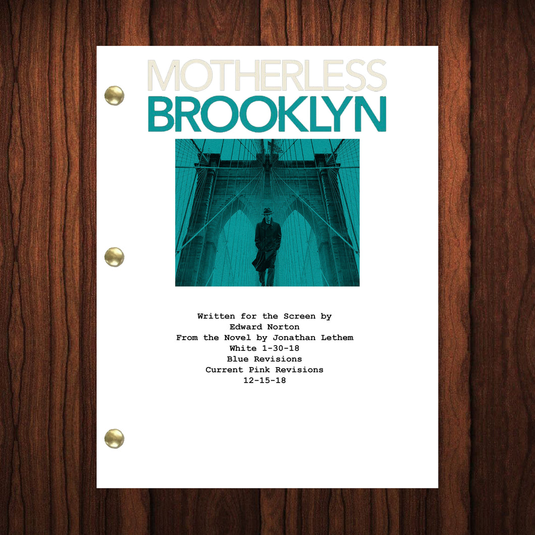 Motherless Brooklyn Movie Script Reprint Full Screenplay Full Script