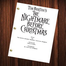 Load image into Gallery viewer, The Nightmare Before Christmas Movie Script Reprint Full Screenplay Full Script  Danny Elfman Tim Burton
