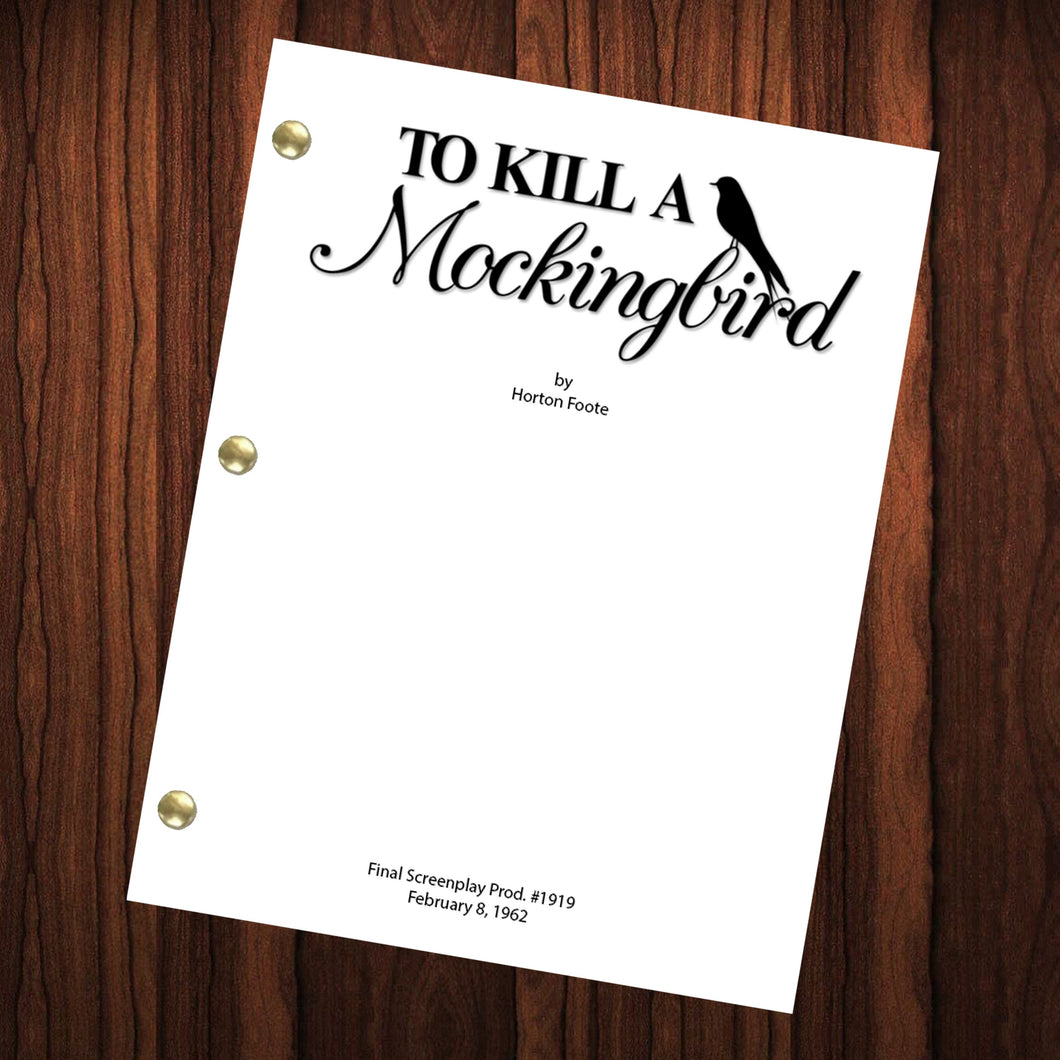 To Kill A Mockingbird Movie Script Reprint Full Screenplay Full Script