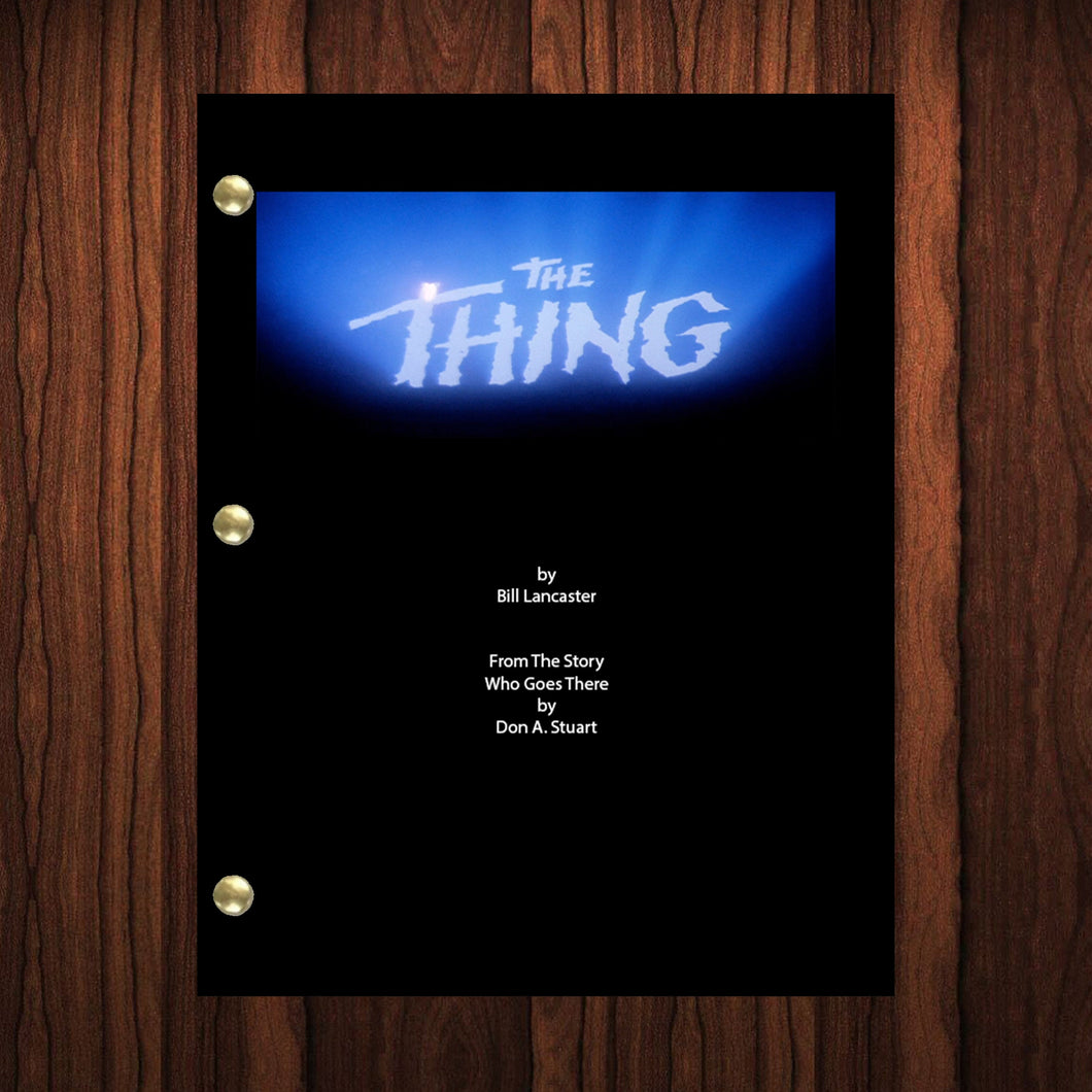The Thing Movie Script Reprint Full Screenplay Full Script John Carpenter