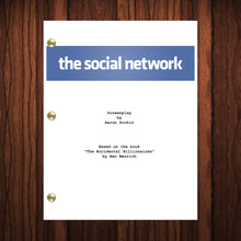 Load image into Gallery viewer, The Social Network Movie Script Reprint Full Screenplay Full Script Aaron Sorkin
